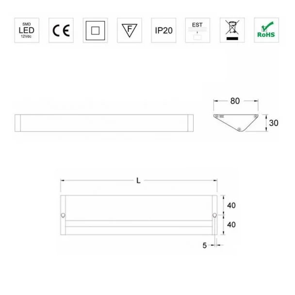 Bande de Led 240V 6000K Alba