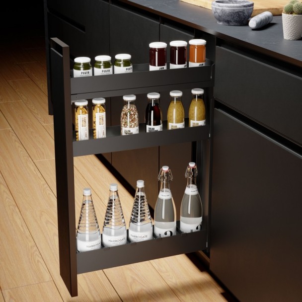 Casier à bouteilles extractible 3 hauteurs Nova Flat latéral