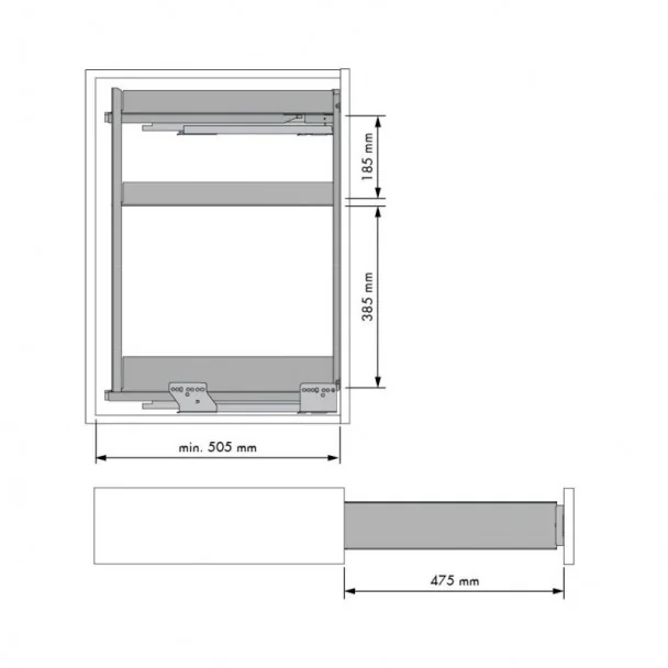 Casier à bouteilles extractible 3 hauteurs Nova Flat latéral | Menage Confort