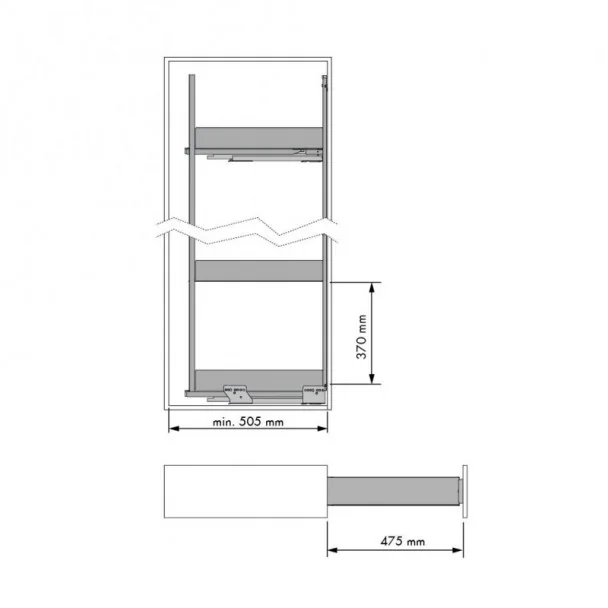 Colonne Extractible Casier à Bouteilles Nova Flat | Menage Confort