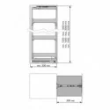 Colonne Extractible Nova Flat pour Cuisine | Menage Confort