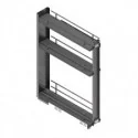 Casier à bouteilles extractible 3 hauteurs anthracite Compact pour cuisine