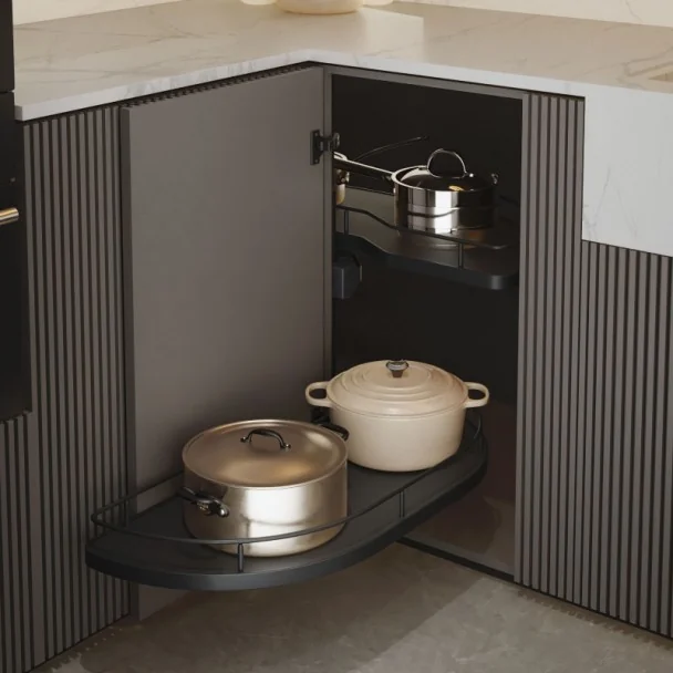 Plateau Coulissant Anthracite Dolphin II Compact pour Cuisine
