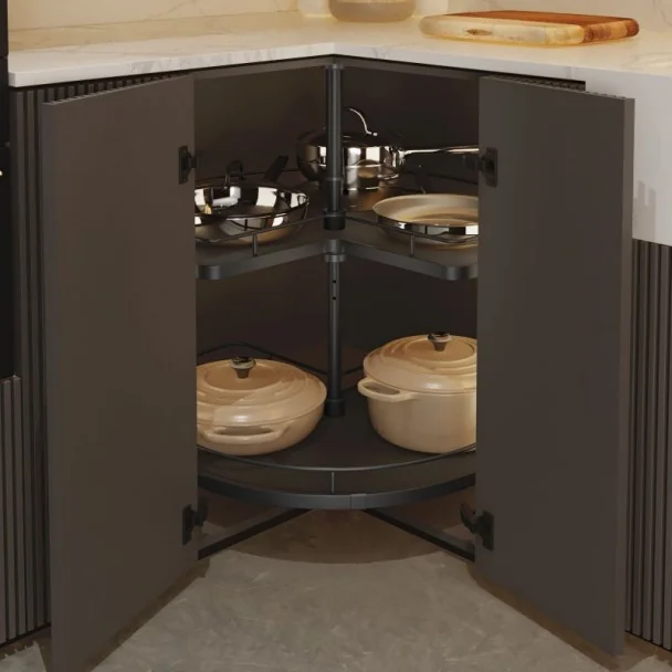 Plateau pivotant 270º Anthracite Compact | Menage Confort