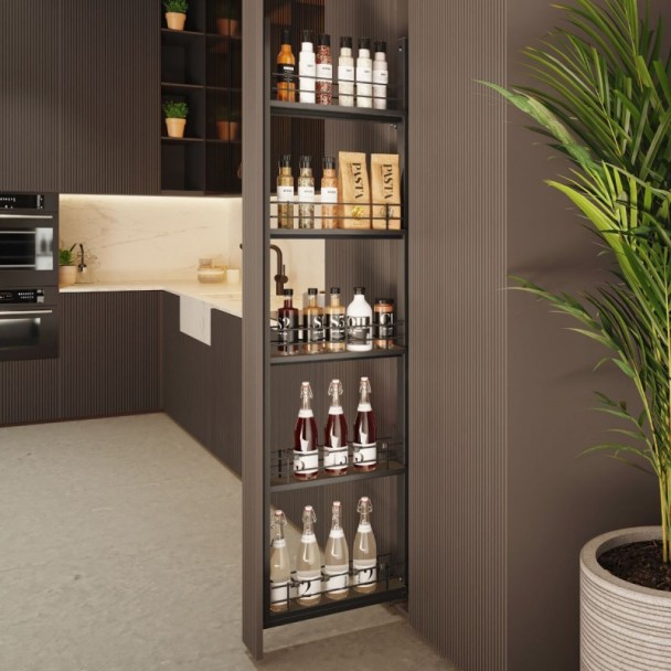 Colonne extractible Casier à bouteilles Anthracite Compact