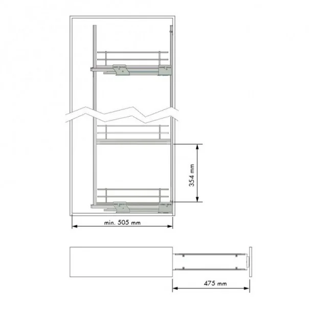 Colonne extractible Casier à bouteilles Anthracite Compact pour cuisine