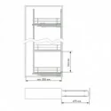 Colonne extractible Casier à bouteilles Anthracite Compact pour cuisine