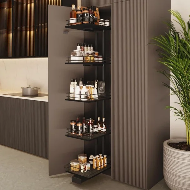 Colonne Garde-Manger Anthracite Titán Compact Cuisine | Menage Confort