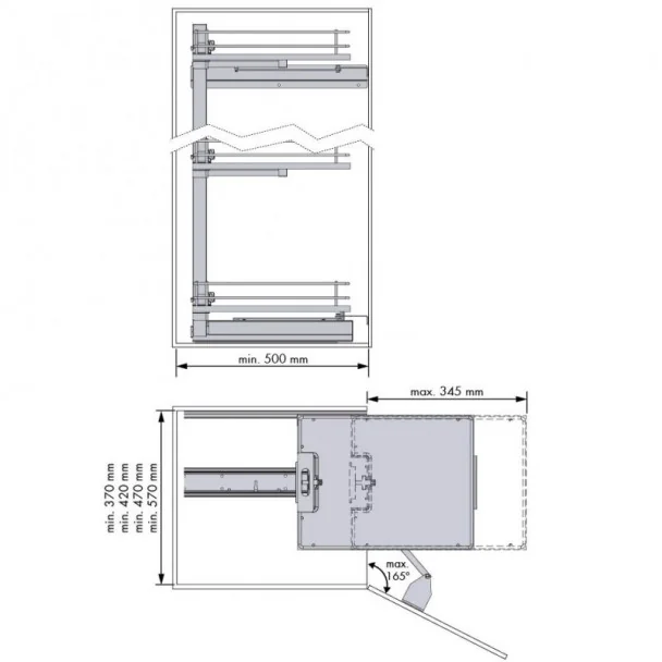 Colonne Garde-Manger Anthracite Titán Compact Cuisine | Menage Confort