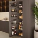 Étagère Garde-Manger Anthracite Compact pour Cuisine | Confort Menage