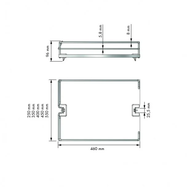 Panier pour Colonne Extractible Anthracite Compact | Menage Confort