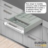 Tiroir de Cuisine Double Porte-Couverts Europe PVC