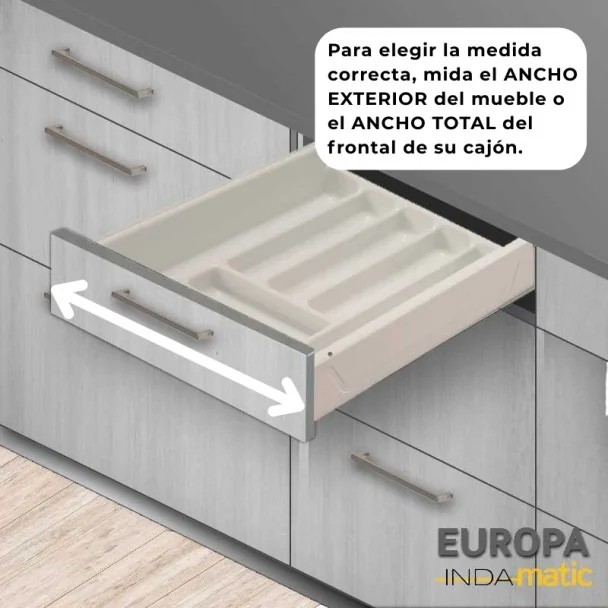 Tiroir Porte-Couverts de Cuisine Europe PVC Blanc