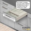 Tiroir de Cuisine Double Porte-Couverts Europe PVC Blanc