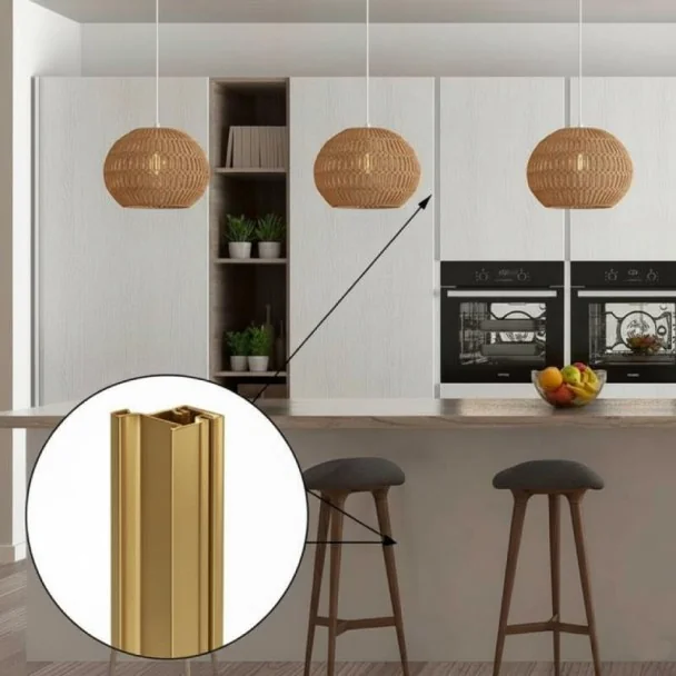 Profil Gola Vertical Latéral Or 8018 pour cuisines