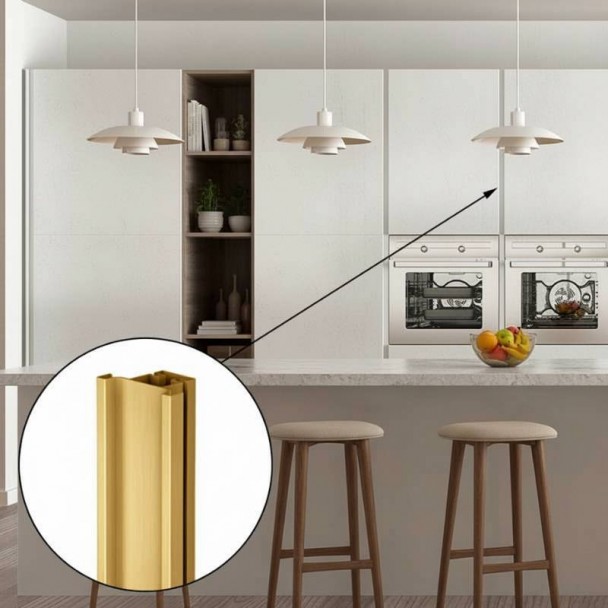 Profil Gola Vertical Intermédiaire Or 8012