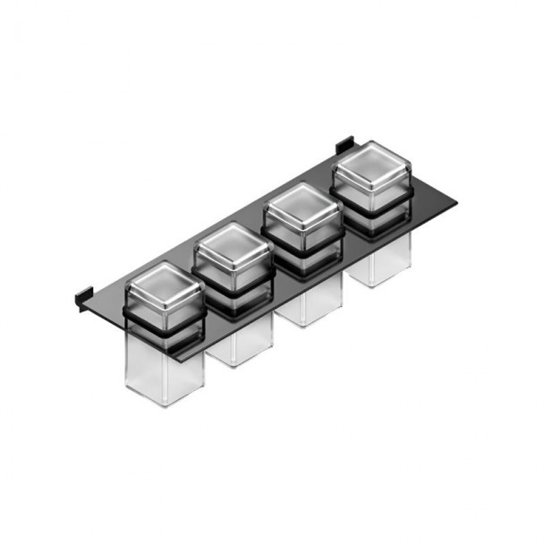 Porte-épices avec 4 Pots en Plastique Linero Back