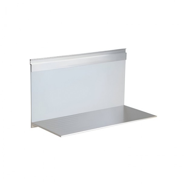 Étagère en aluminium et en verre