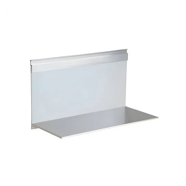 Étagère en aluminium et en verre