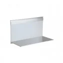 Étagère en aluminium et en verre