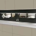 Étagère en aluminium et en verre