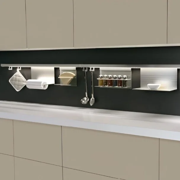 Porte-couteaux en aluminium et verre