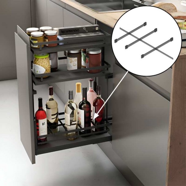 Séparateur Couleur Anthracite pour Éléments Extractibles Flat