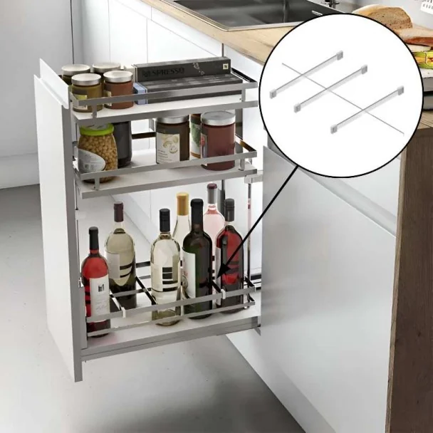 Séparateur en Acier Chromé pour Extensibles Plat