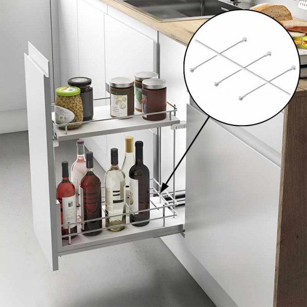 Séparateur Chrome pour Tiroirs Compacts