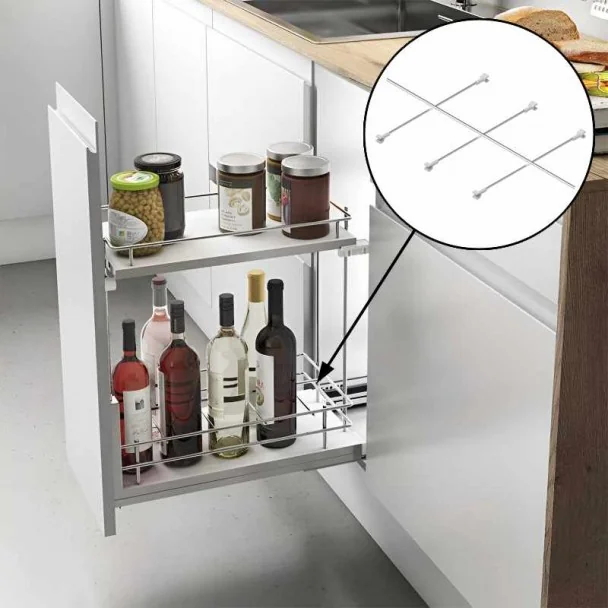 Séparateur Chrome pour Tiroirs Compacts
