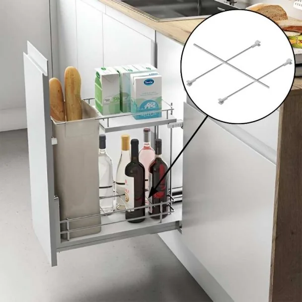 Séparateur de casier à bouteilles Panero chromé compact