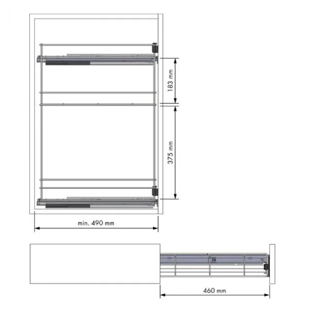 Module De Rack Amovible Avant 3 Hauteurs De Ligne Classique