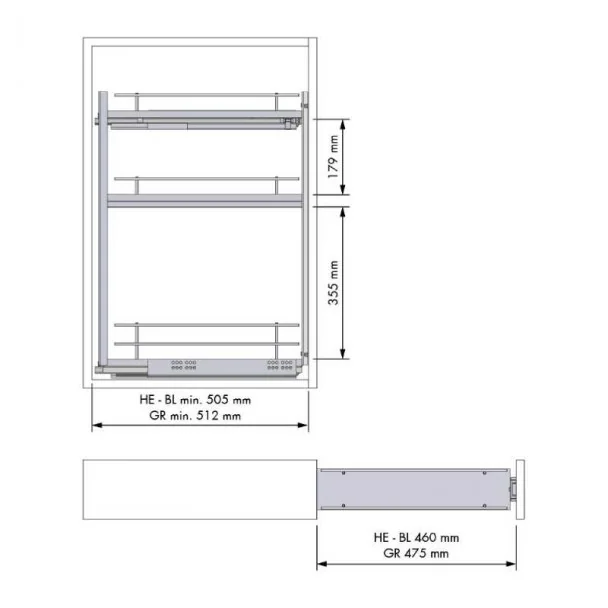Wine Rack Amovible Avant 3 Hauteurs Compact