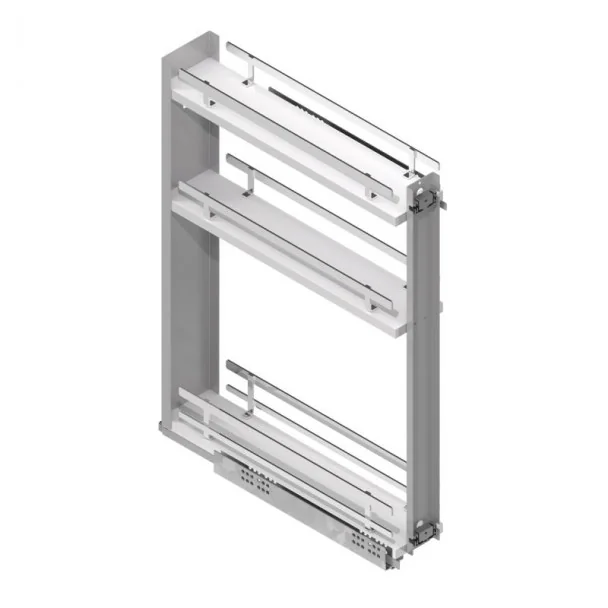 Wine Rack Amovible Chrome 3 Hauteurs, Les Guides Latéraux Sont À Plat