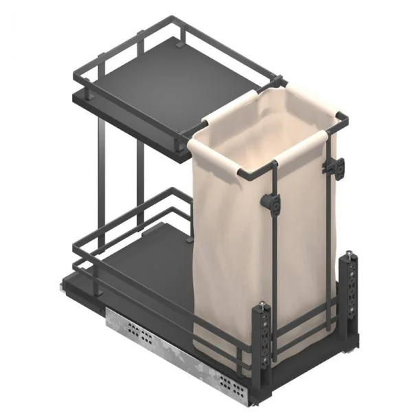 Casier À Vin Panero Amovible Anthracite Guides Basale Plat