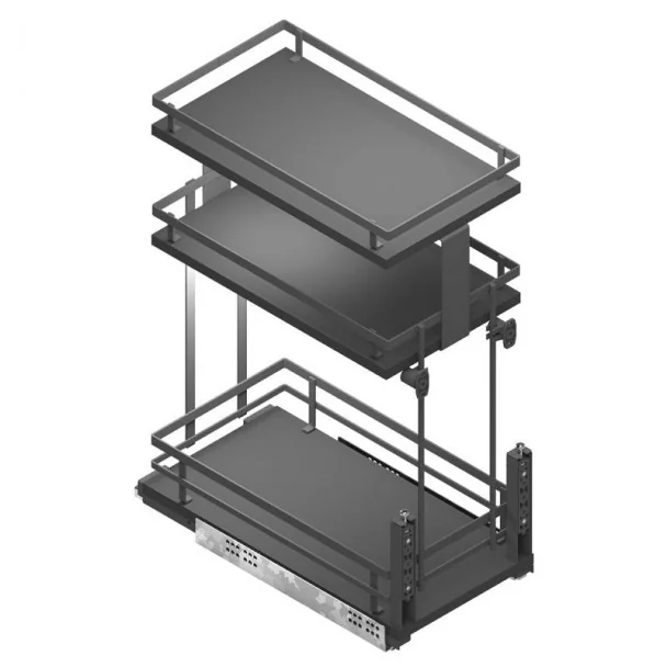Support à Bouteilles Amovible 3 Hauteurs Flat Anthracite