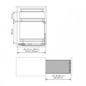 Support à Bouteilles Amovible 3 Hauteurs Flat Anthracite