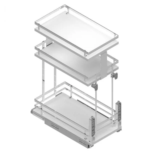 Support à Bouteilles Amovible 3 Hauteurs Flat Chrome
