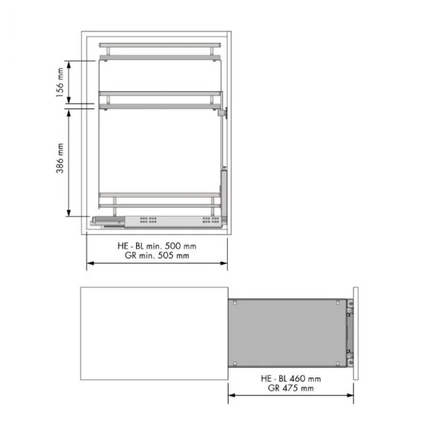 Support à Bouteilles Amovible 3 Hauteurs Flat Chrome