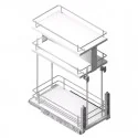 Support à Bouteilles Amovible 3 Hauteurs Compact