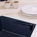 Support à Lavettes Droit Noir