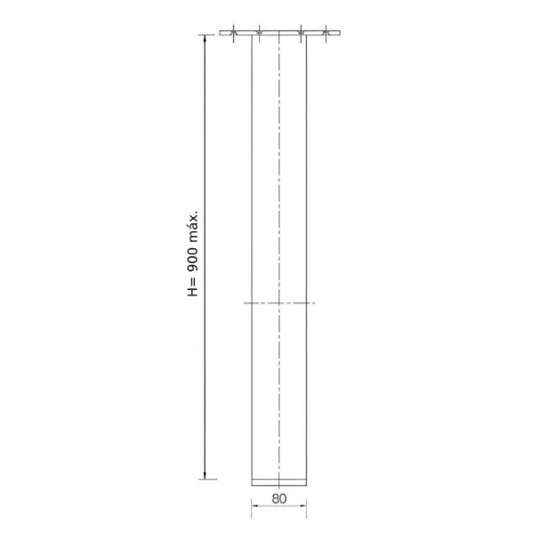 Lot de 2 Pieds de 900 mm pour Péninsule de Cuisine