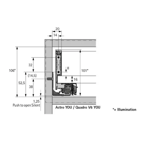 Set Tiroir Avantech You H101/500 Anthracite | Hettich