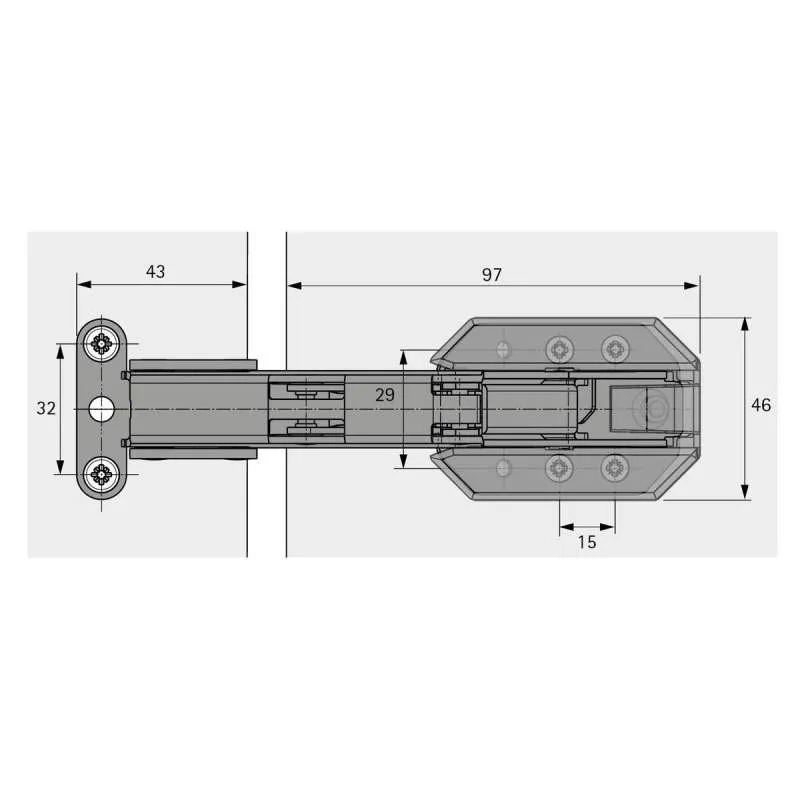 Ensemble Charnière Kamat 115° | Hettich 9239784