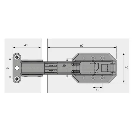 Ensemble Charnière Kamat 115° | Hettich 9239784