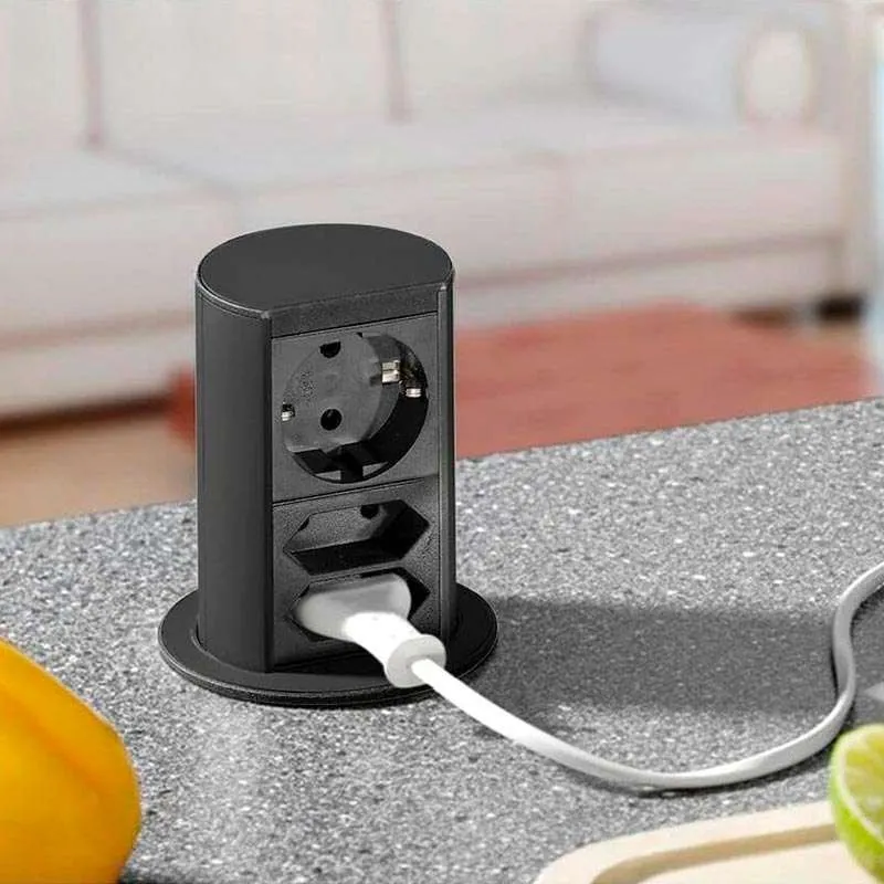 Tour Rétractable Elevator Noire pour Plan de Travail Cuisine | Bachmann