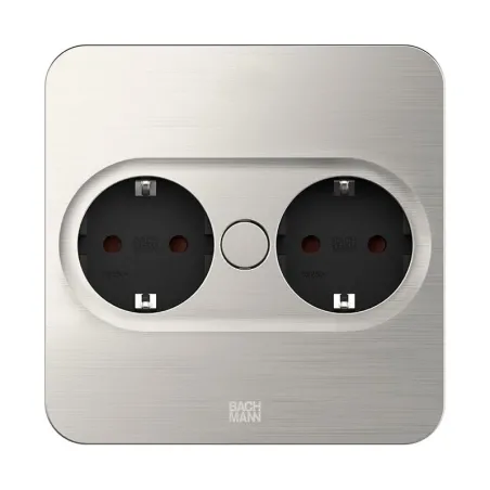 Prise Encastrable TWIST 2 Rectangulaire Inox | Bachmann 946005