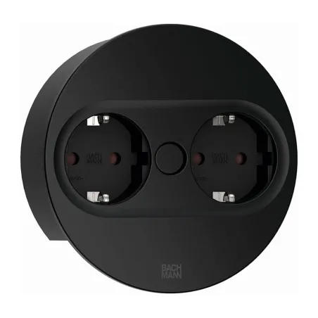 Prise Encastrable TWIST 2 Ronde Noire | Bachmann 946104