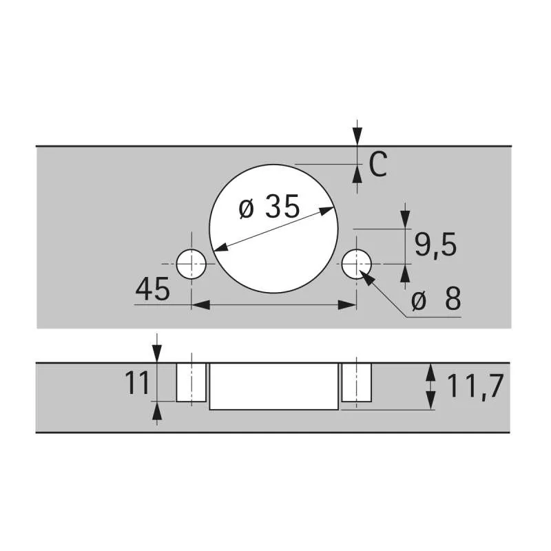 Charnière Intermat 165º Angle D'angle | Hettich 9099836
