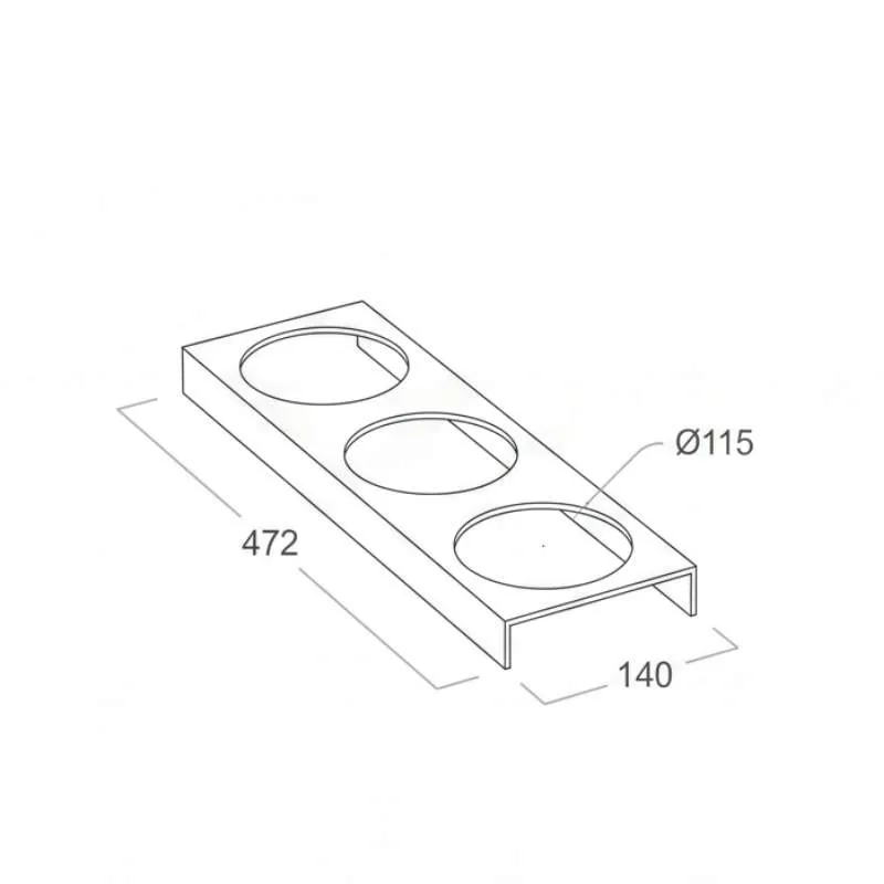 Porte-bouteille pour 3 / Cucine Oggi BN521.001.002